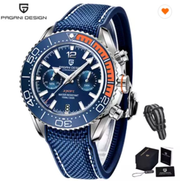 PAGANI DESIGN PD 1711 Luxury Automatic Chronograph Watch for Men Top Brand Men's - Picture 3 of 9